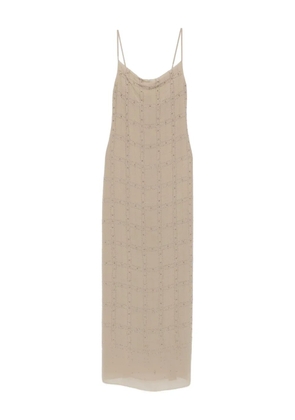 Patrizia Pepe stud-embellished dress - Neutrals