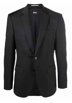 BOSS single-breasted virgin wool blazer - Black