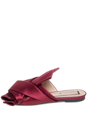 Nº21 pre-owned satin bow-detail sandals - Red