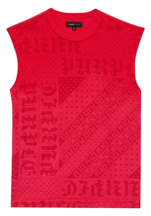 Purple Brand logo-print crew-neck tank top - Red