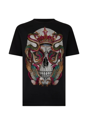 Philipp Plein rhinestone-pattern T-shirt - Black