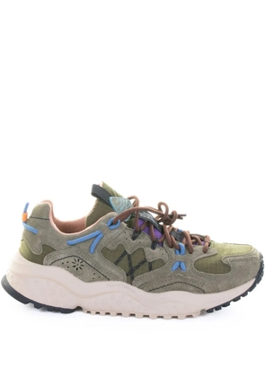 FLOWER MOUNTAIN Yamabushi lace-up sneakers - Green