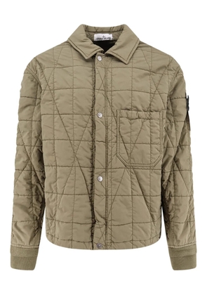 Stone Island quilted-design patch-pocket jacket - Green