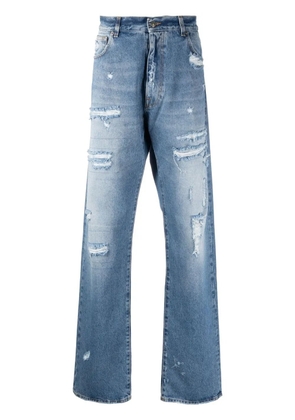 424 distressed straight-leg jeans - Blue