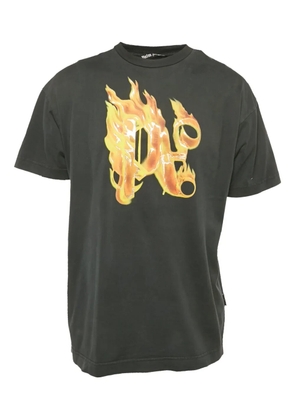 Palm Angels Burning Monogram cotton T-shirt - Black