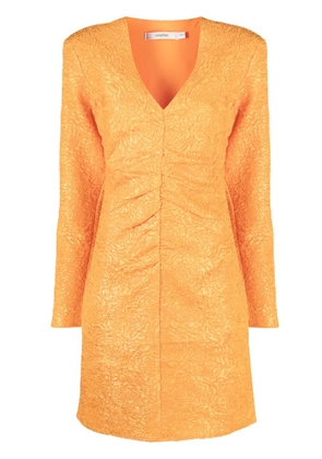 Gestuz jacquard V-neck dress - Orange