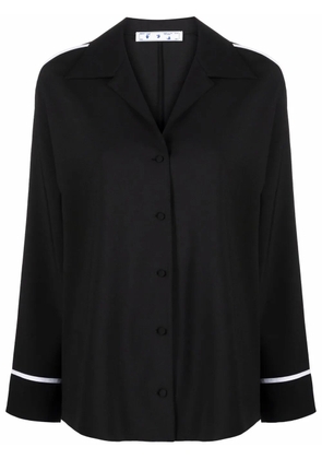 Off-White logo-print pajama shirt - Black