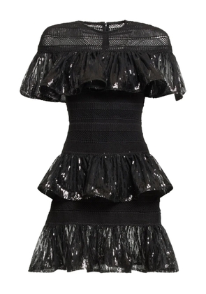 Elie Saab ruffled mini dress - Black