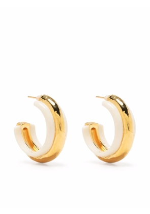 Aurelie Bidermann Nazca hammered-effect hoop earrings - Gold