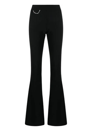 DSQUARED2 logo-chain flared trousers - Black
