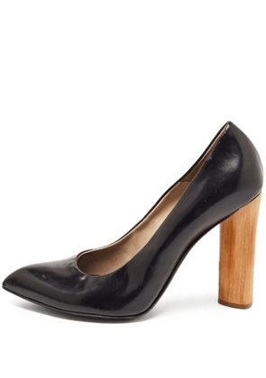 Saint Laurent Pre-Owned 120mm leather heeled pumps - Black