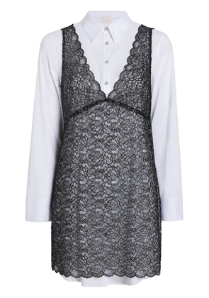 Cinq A Sept Catilina lace-overlay dress - Black