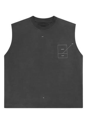 HELIOT EMIL graphic-print cotton top - Grey