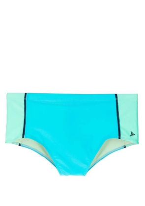 Amir Slama panelled piped-trim swim shorts - Blue