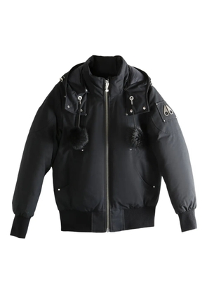Moose Knuckles hooded pompom jacket - Black