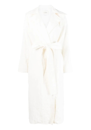 QUIRA double-breasted cotton coat - Neutrals