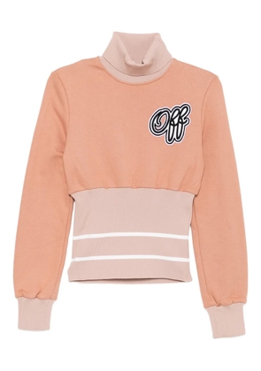 Off-White cheerleader ribbed sweatshirt - Pink