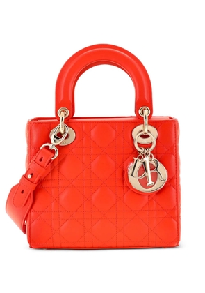 Christian Dior Pre-Owned My ABCDior Lady Dior Bag Cannage Quilt Lambskin crossbody bag - Orange