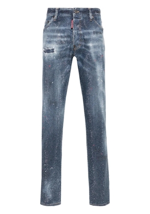 DSQUARED2 Cool Guy studded mid-rise slim jeans - Blue