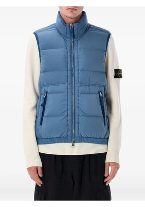 Stone Island quilted logo-patch gilet - Blue