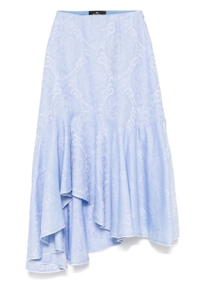 ETRO paisley-jacquard midi skirt - Blue