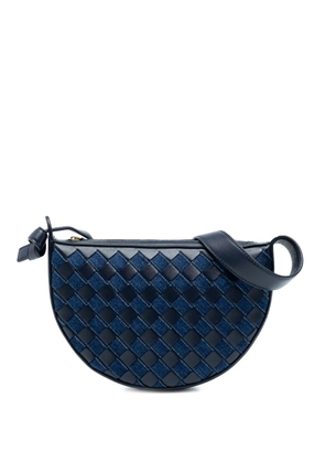 Bottega Veneta Pre-Owned 2012-2025 Mini Leather and Denim Intrecciato Sunrise hobo bag - Blue