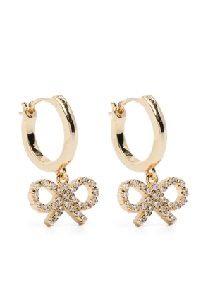 Self-Portrait bow hoop earrings - Gold