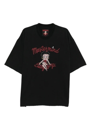 Mastermind World x Betty Boop logo-print T-shirt - Black