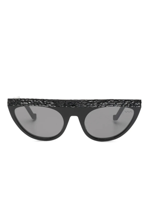 VAVA Eyewear textured cat-eye-frame sunglasses - Black