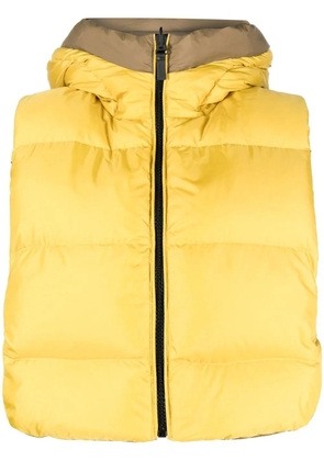 Yves Salomon logo-print reversible padded gilet - Green