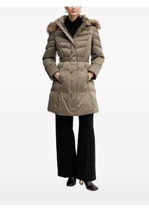 GUESS USA logo-buckle padded coat - Neutrals