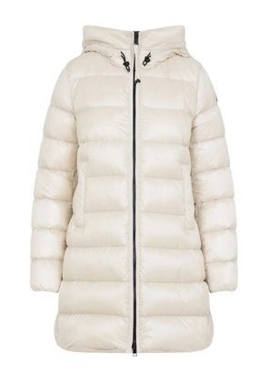 Moncler hooded quilted coat - White