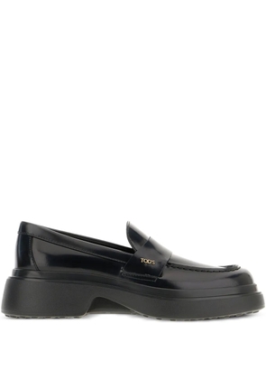 Tod's platform leather loafers - Black