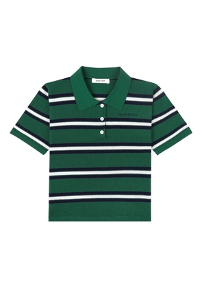 Sporty & Rich striped polo top - Green