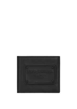 Dolce & Gabbana logo-embossed leather bifold wallet - Black