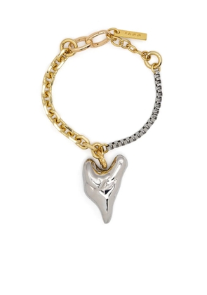 Vann Jewelry heart-charms mixed-chains bracelet - Gold