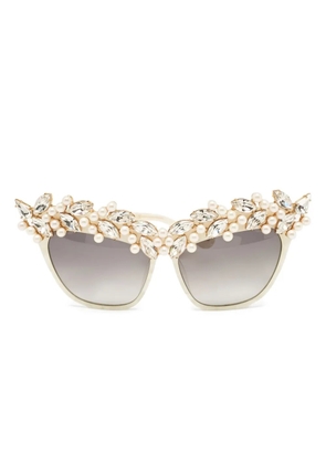 ANNA-KARIN KARLSSON embellished sunglasses - White