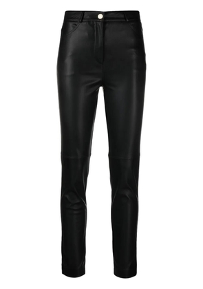 Blanca Vita faux-leather skinny trousers - Black