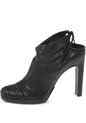 Gucci Pre-Owned 120mm leather ankle boots - Black