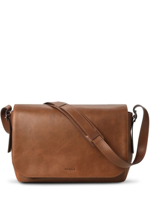 Shinola Runwell leather messenger bag - Brown