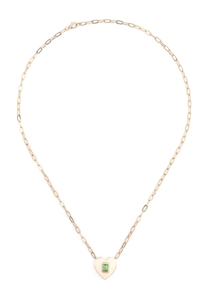 Roxanne First 14kt yellow gold Heart green garnet necklace