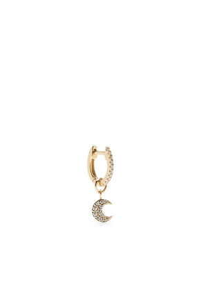 Roxanne First 14kt yellow gold Mini Moon diamonds single earring