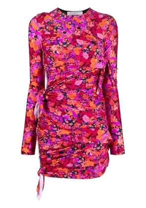 Philosophy Di Lorenzo Serafini floral-print ruched minidress - Orange