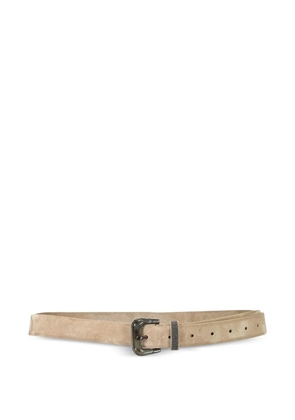 Brunello Cucinelli mini Horn Frame belt - Brown
