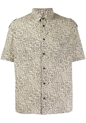 Saint Laurent zebra print shirt - Neutrals