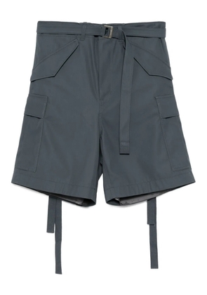 sacai cotton twill shorts - Blue