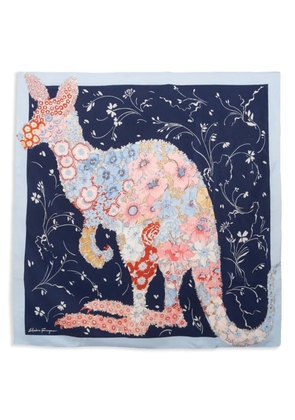 Ferragamo Pre-Owned 1980s silk scarf - Blue