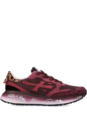 Premiata Lauryn 7789 leopard-print panel sneakers - Red