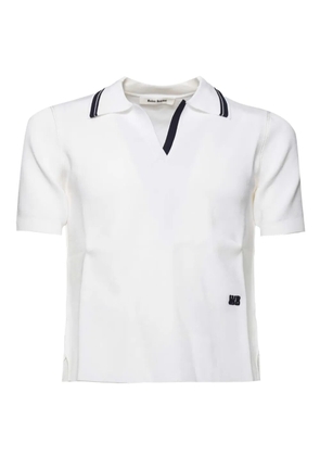 Wales Bonner short-sleeved polo shirt - White