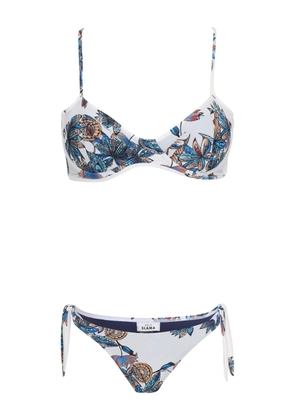 Amir Slama floral-print bikini - White
